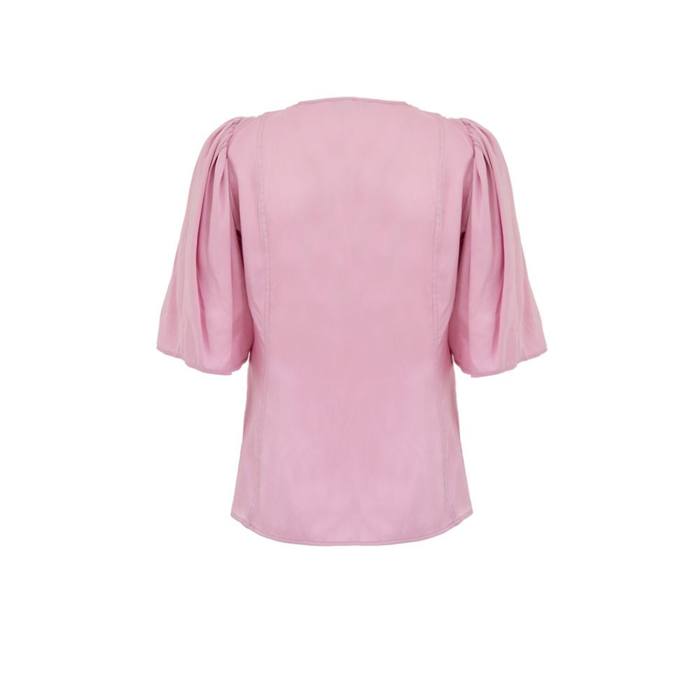 Ganni Pink Satin Tank Women's Tops