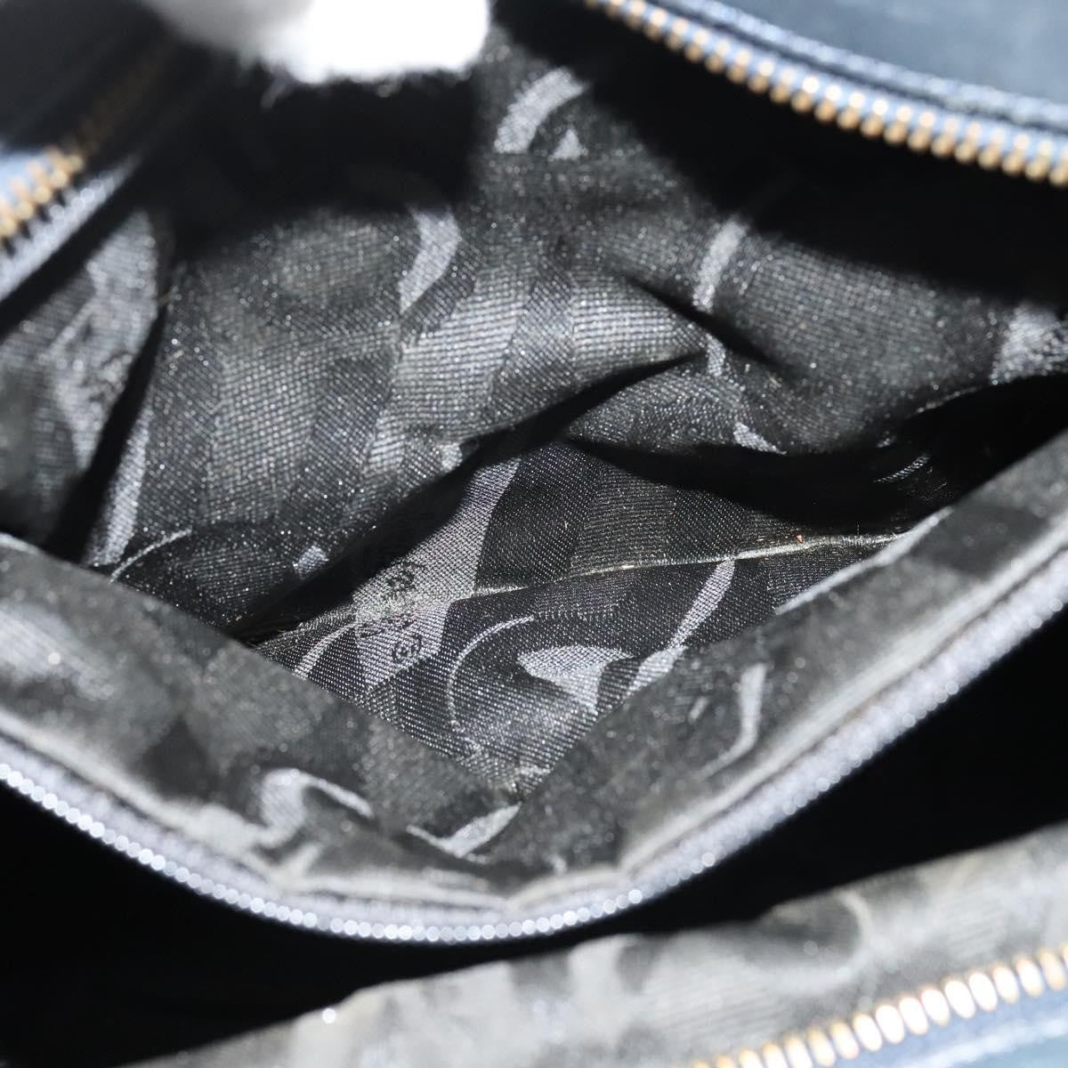 Salvatore Ferragamo Vala Canvas Navy Canvas Shoulder Bag Bag (Pre-Owned)