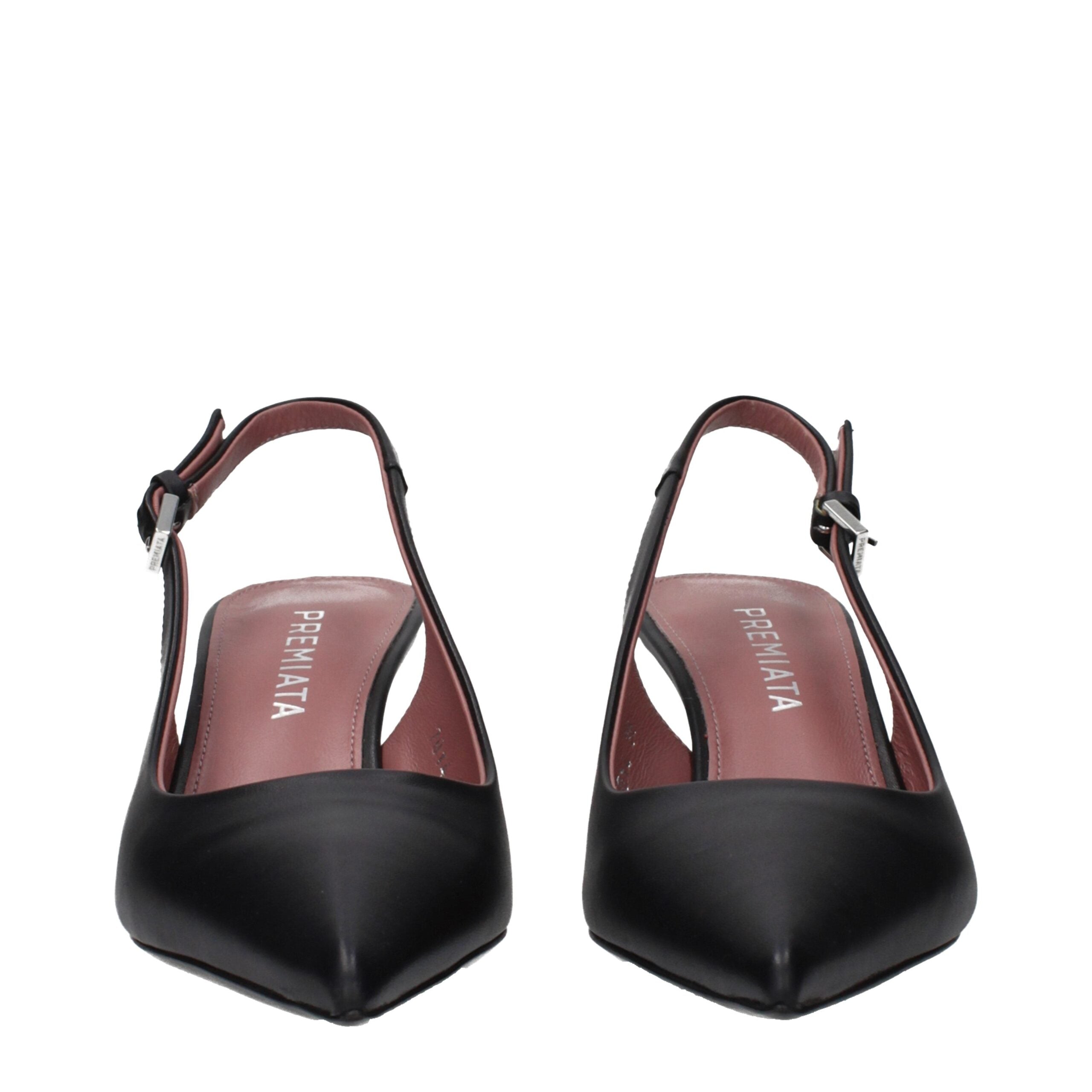 Premiata Black Leather Platform Women's Pumps
