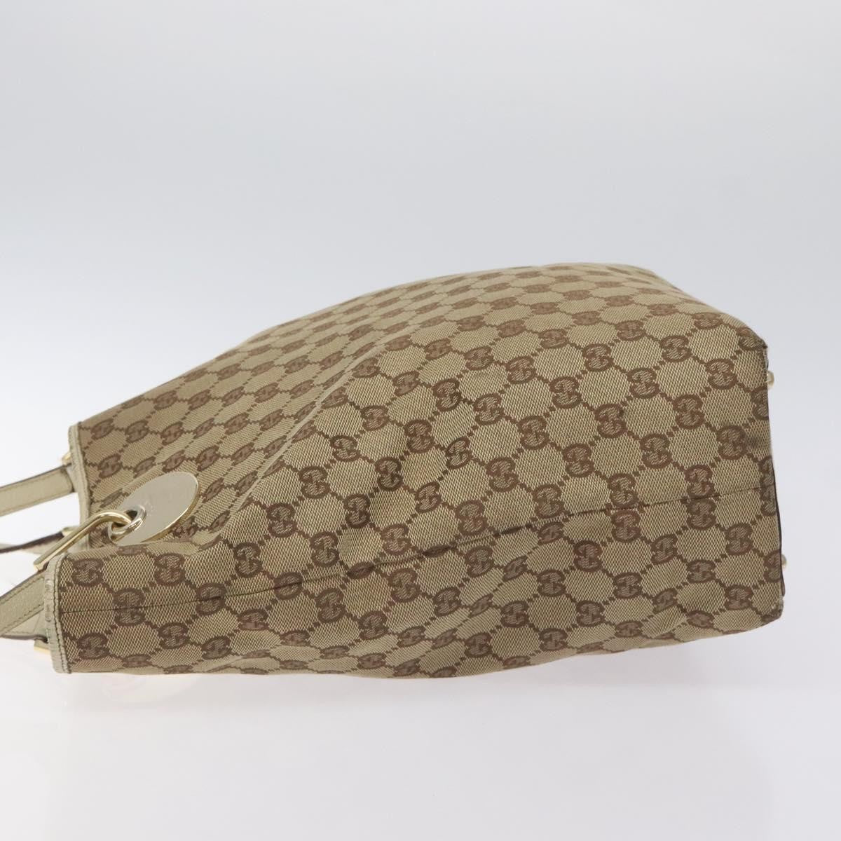 Gucci Gg Canvas Canvas Beige Canvas Tote Bag Bag (Pre-Owned)