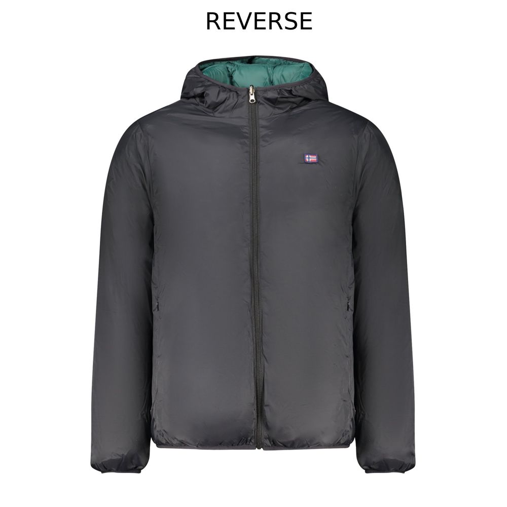 Norway 1963 Black Polyester Men's Reversible Men's Jacket