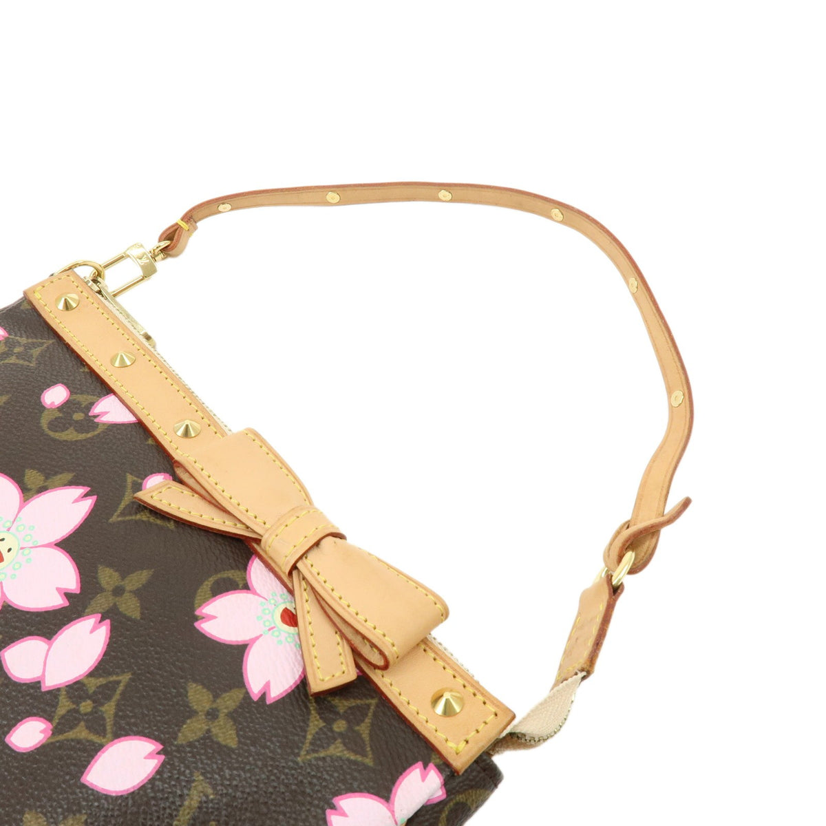 Louis Vuitton Pochette Accessoires Limited Edition Cherry Blossom Monogram Brown Canvas Clutche & Pouche Bag (Pre-Owned)