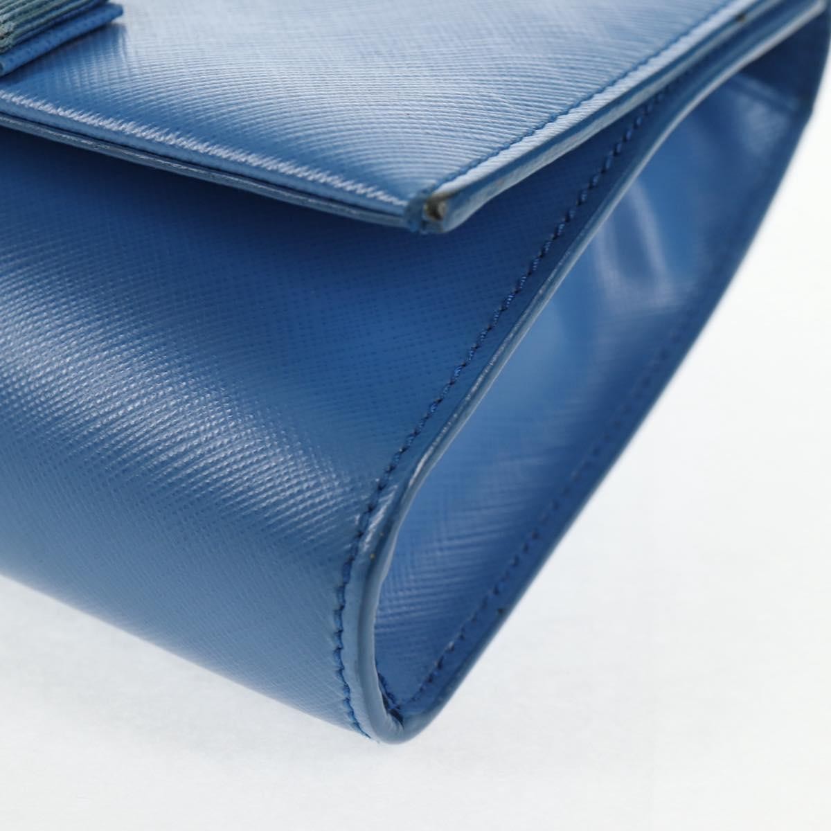 Salvatore Ferragamo Ginny Leather Blue Leather Shoulder Bag Bag (Pre-Owned)