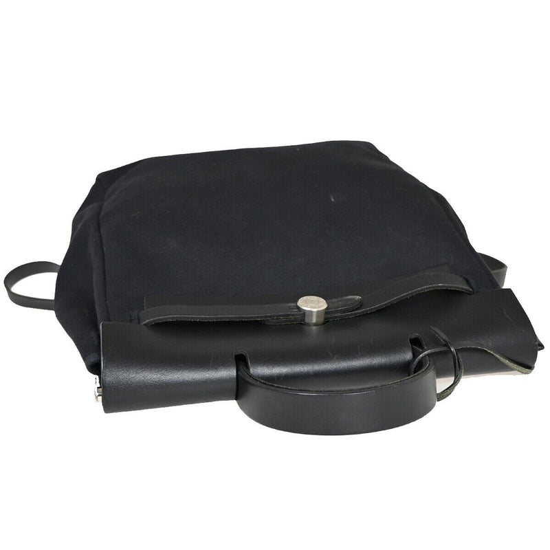 Hermès Herbag Black Canvas Backpack Bag (Pre-Owned)