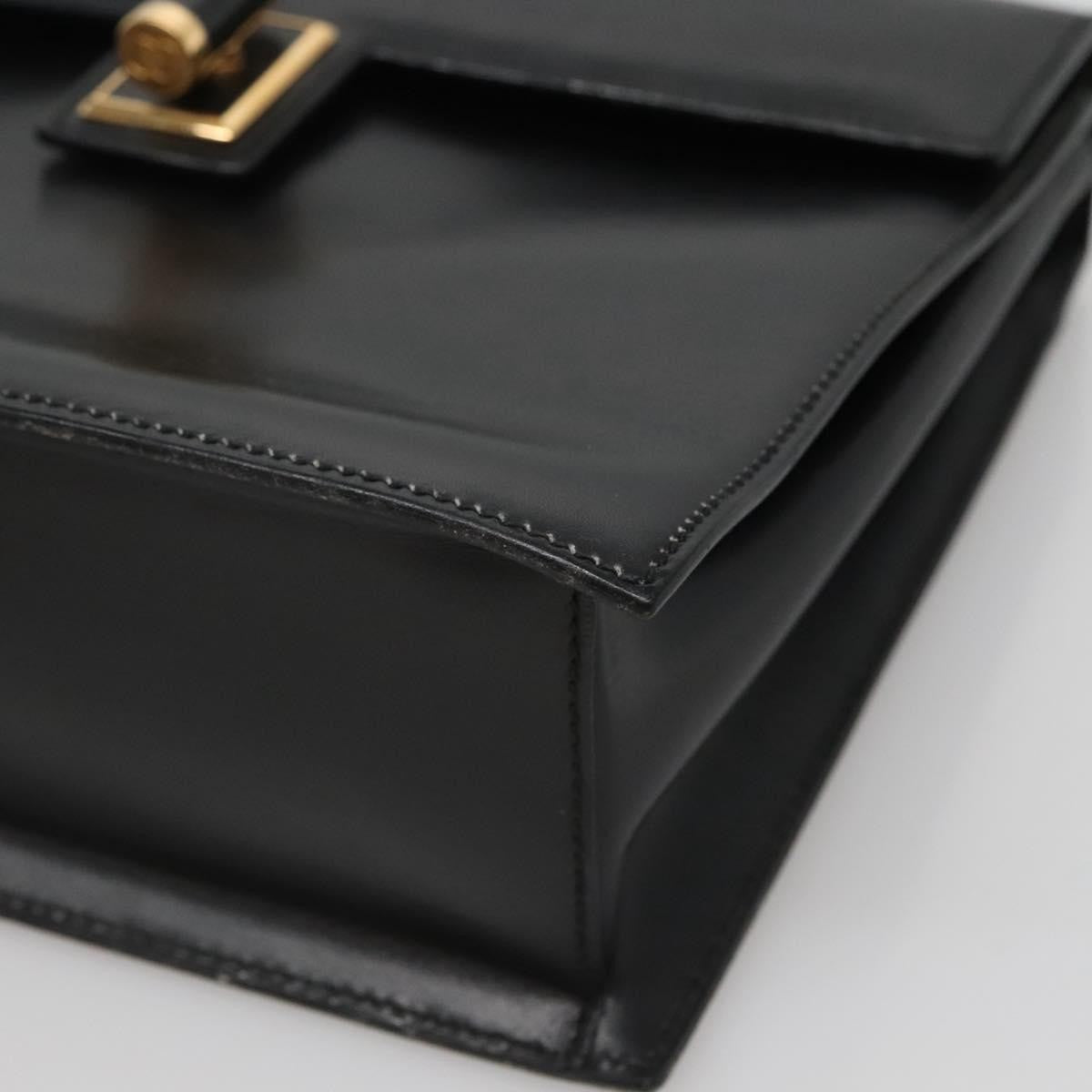 Gucci Vintage Leather Black Leather Handbag (Pre-Owned)