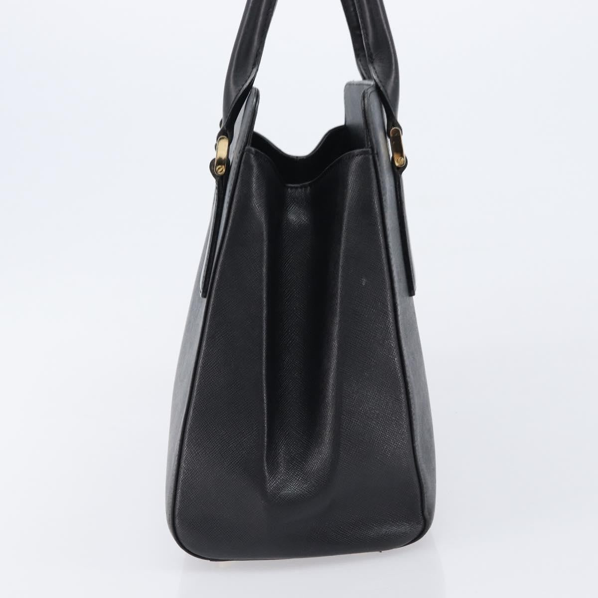 Burberry Handbag Leather Black Leather Handbag (Pre-Owned)