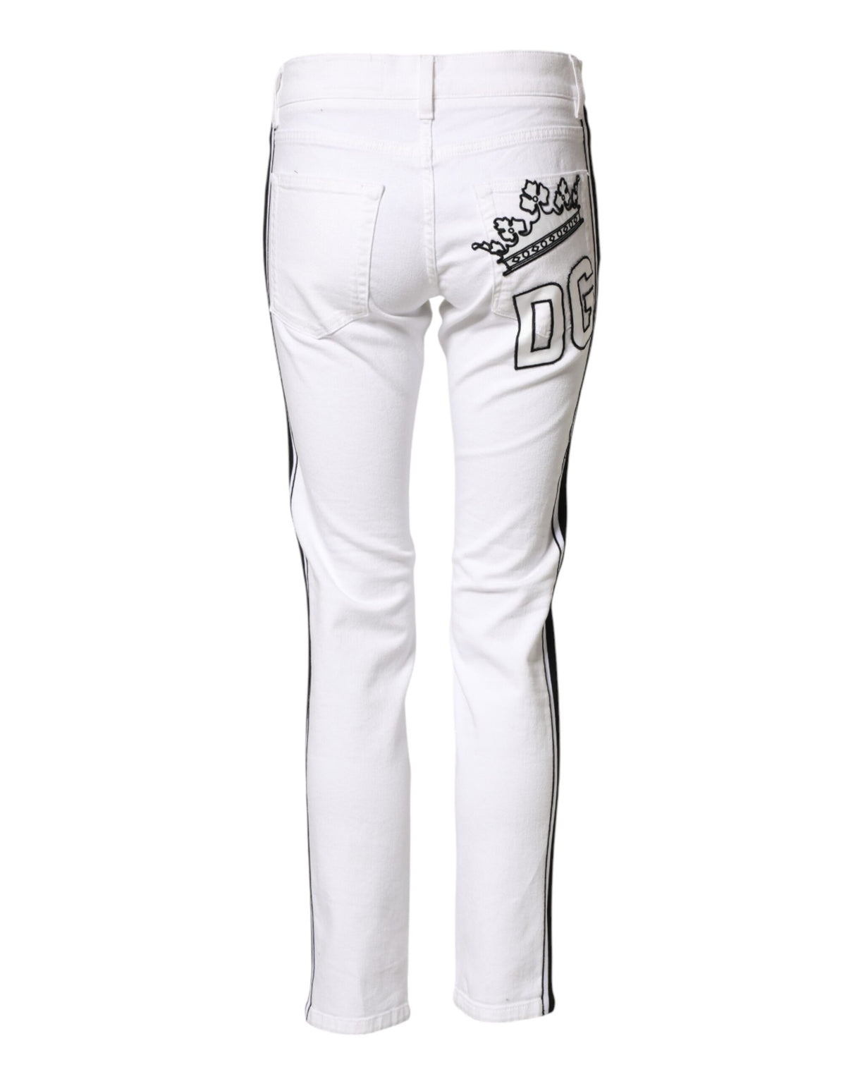 Dolce & Gabbana White Cotton Stretch Skinny Men Denim Men's Jeans
