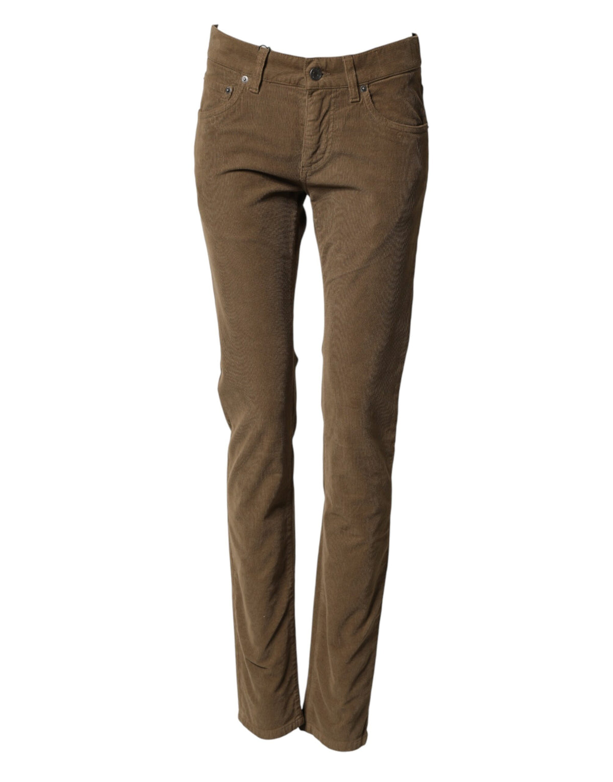 Dolce & Gabbana Brown Cotton Stretch Skinny Men Denim Men's Jeans