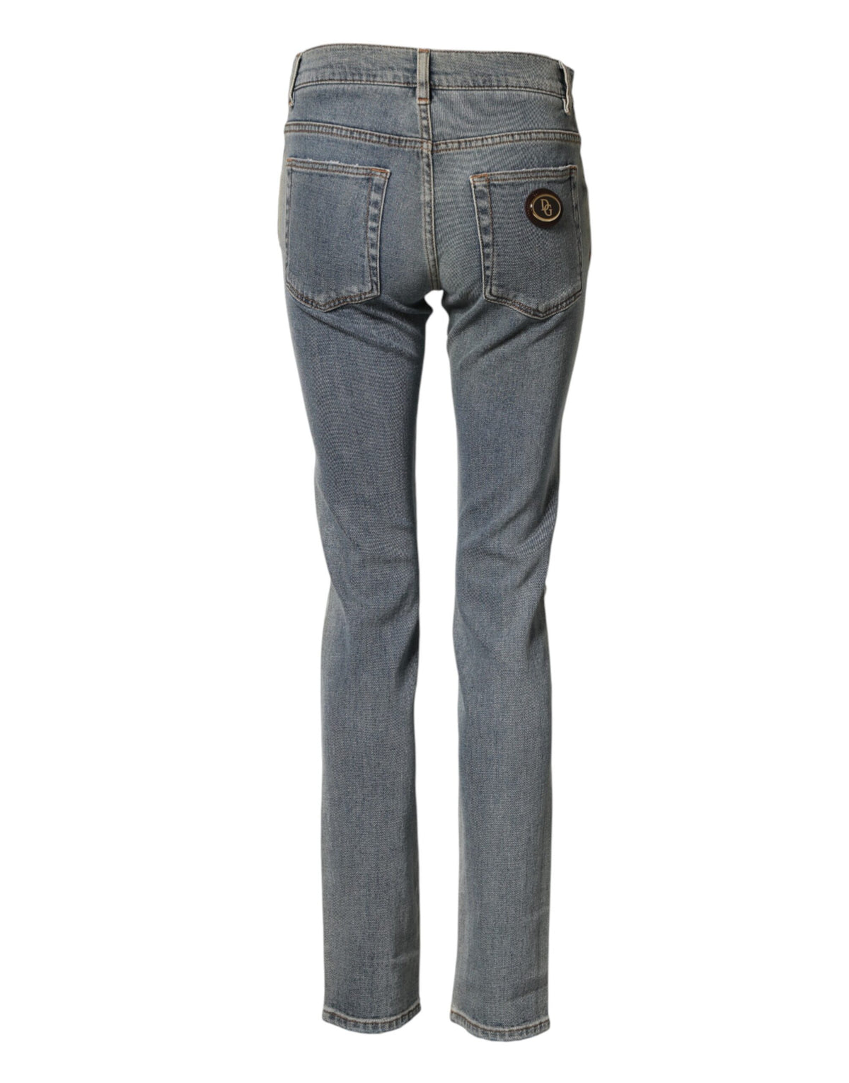 Dolce & Gabbana Blue Two Tone Cotton Men Skinny Denim Men's Jeans