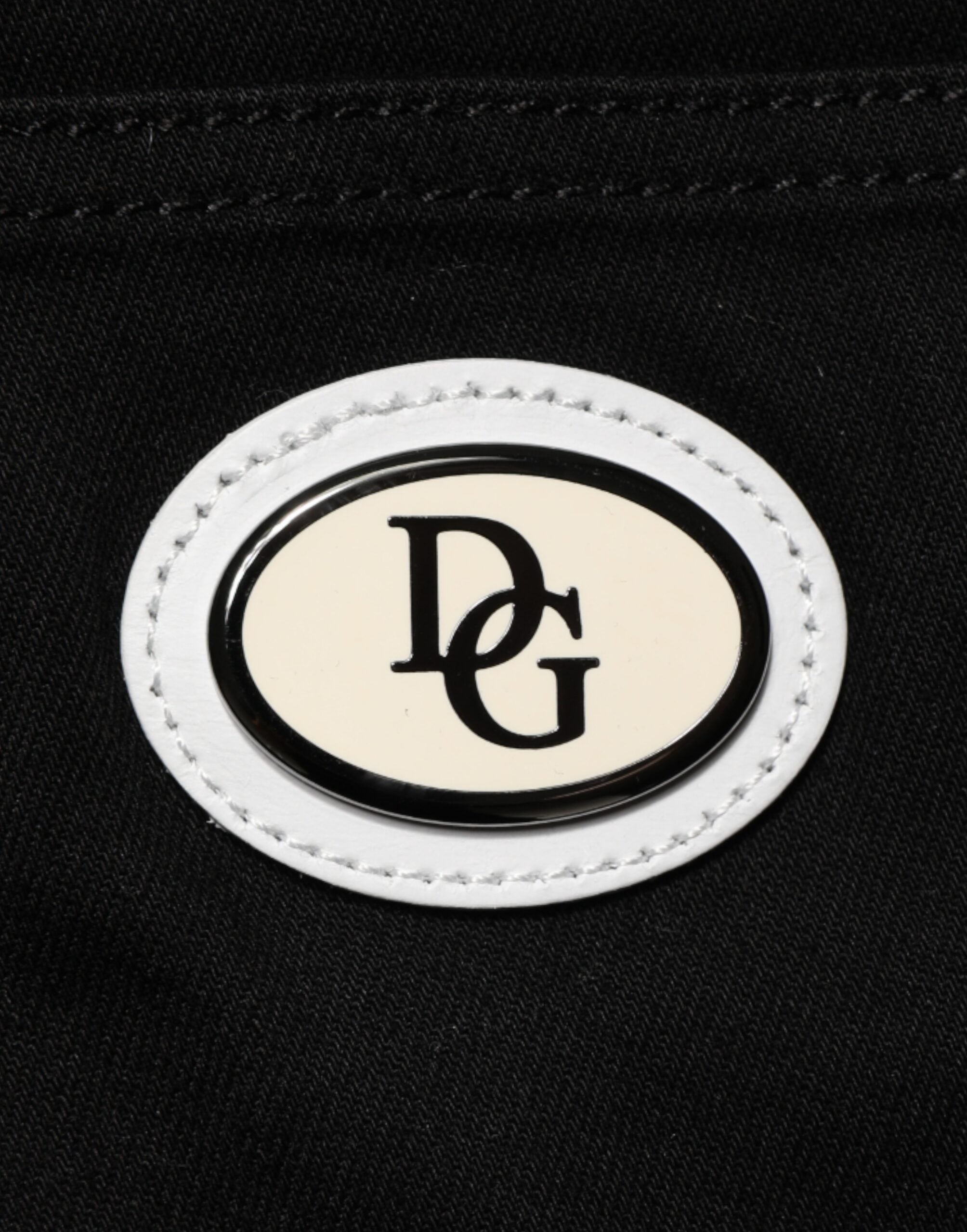 Dolce & Gabbana Black Cotton MidWaist Skinny Denim Logo Men's Jeans (Pre-Owned)