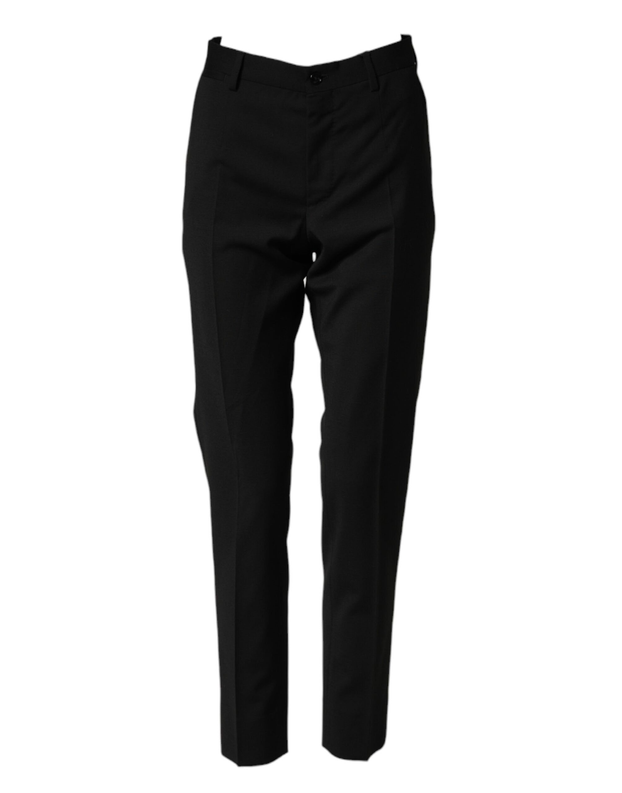 Dolce & Gabbana Black Wool Formal Dress Men Trouser Men's Pants