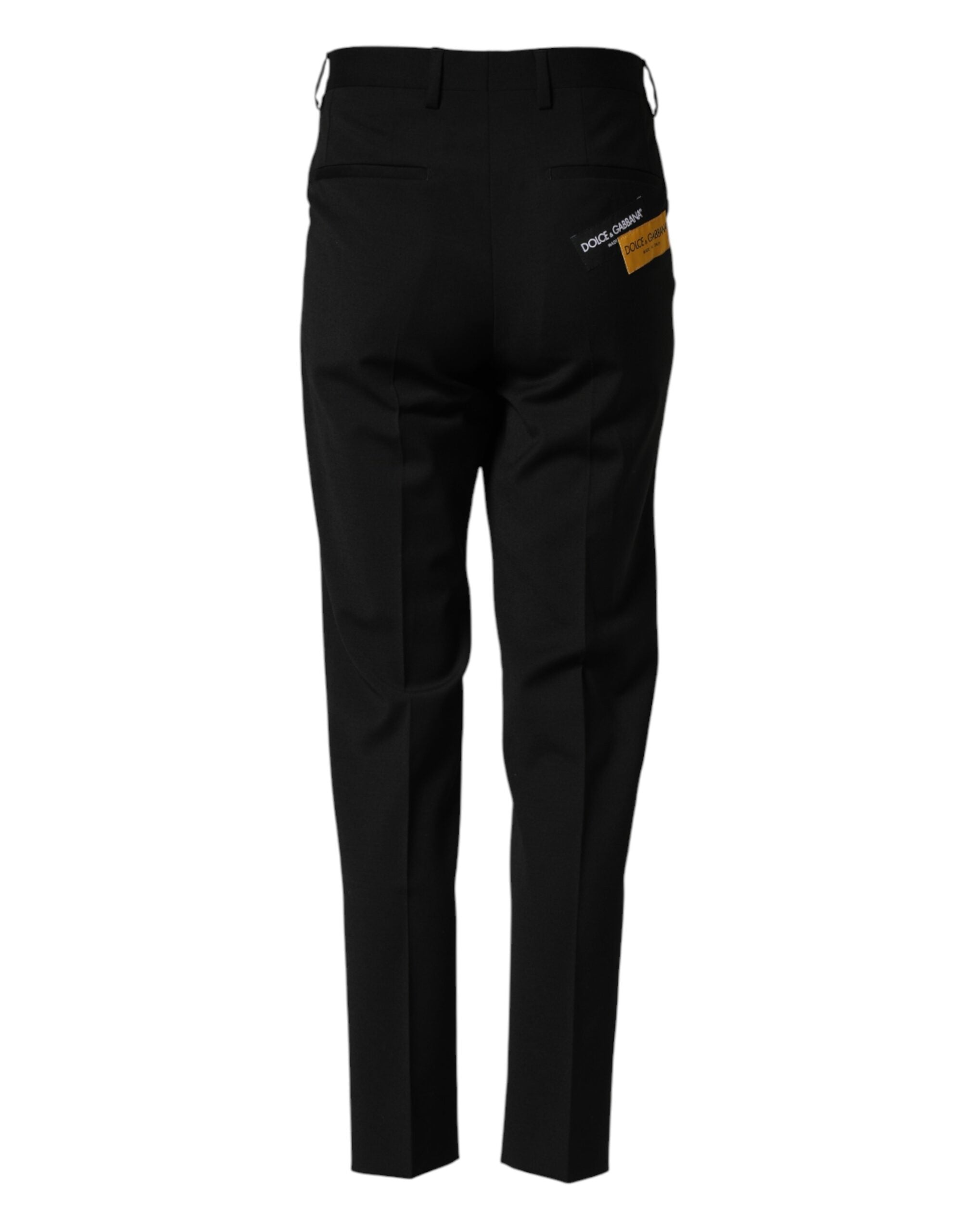 Dolce & Gabbana Black Wool Formal Dress Men Trouser Men's Pants