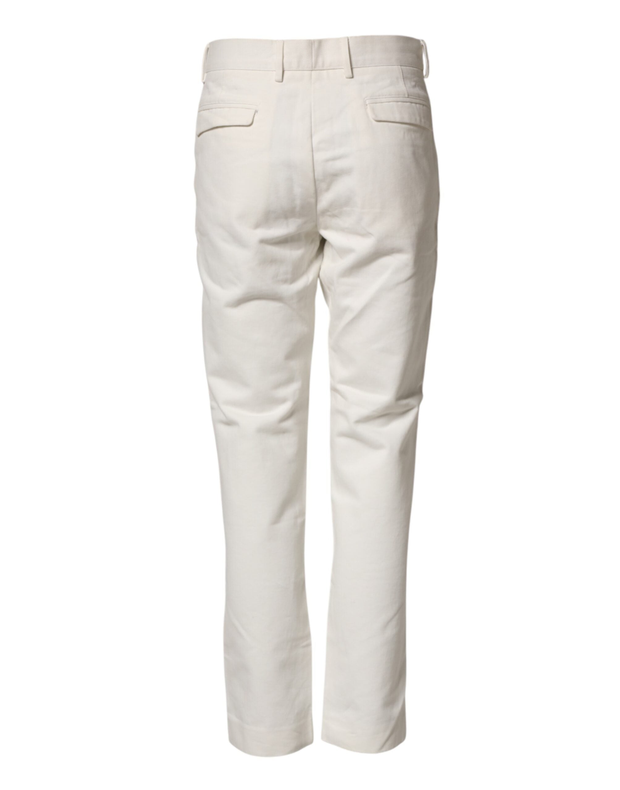 Daniele Alessandrini White Cotton Straight Chino Trouser Men's Pants (Pre-Owned)