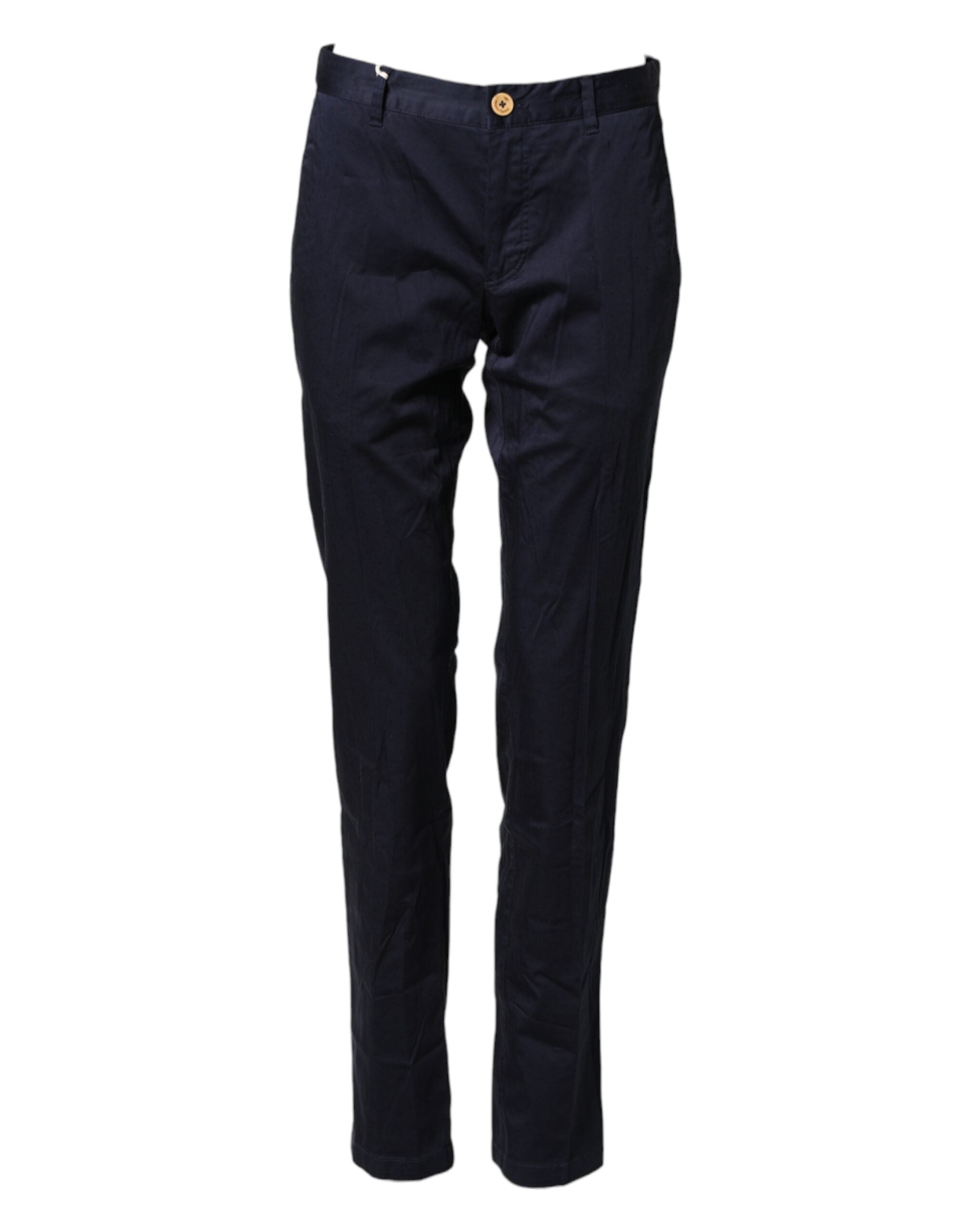 Domenico Tagliente Dark Blue Cotton Skinny Men Trouser Men's Pants (Pre-Owned)