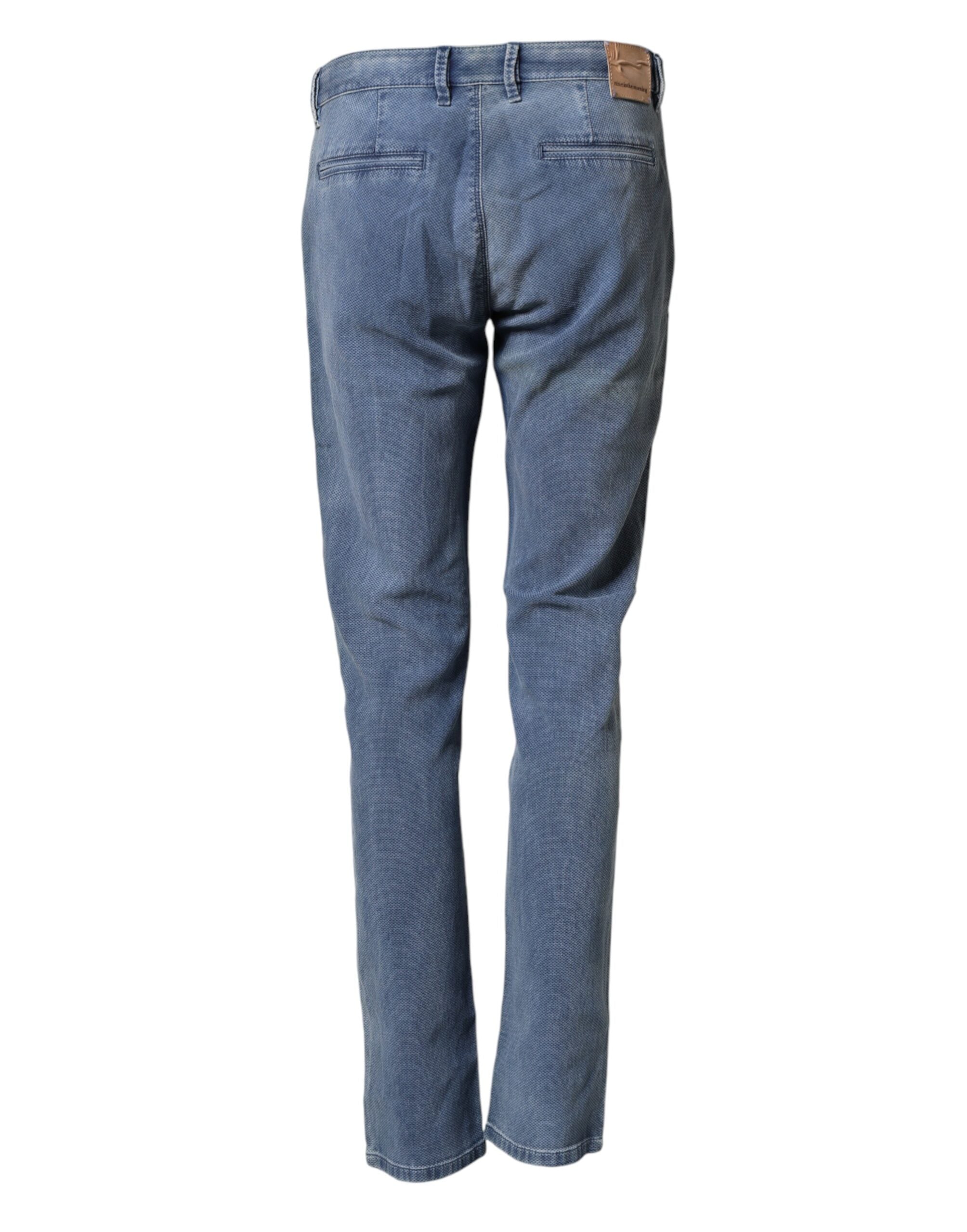 Nine In The Morning Blue Cotton Stretch Men Chino Trouser Men's Pants (Pre-Owned)
