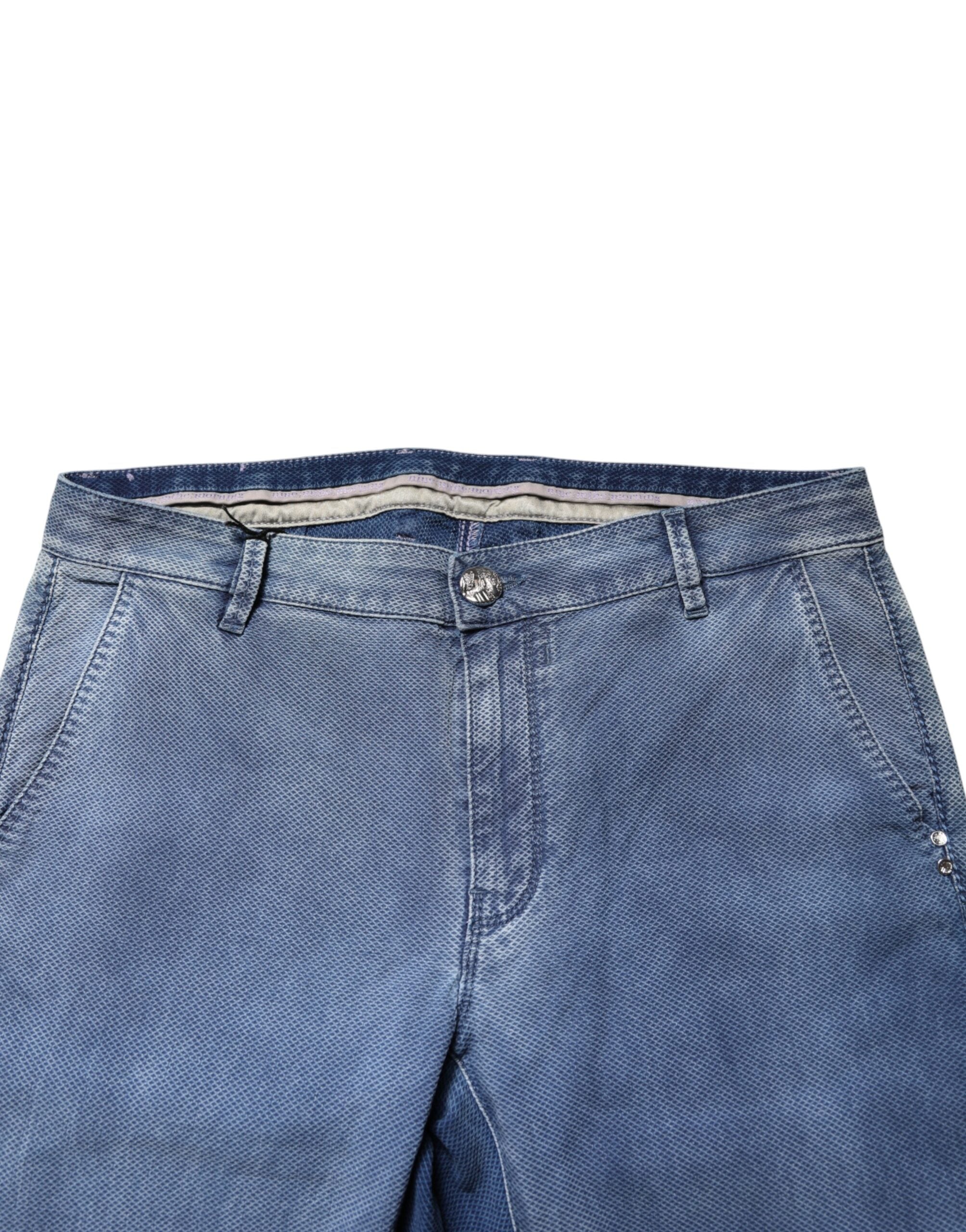 Nine In The Morning Blue Cotton Stretch Men Chino Trouser Men's Pants (Pre-Owned)