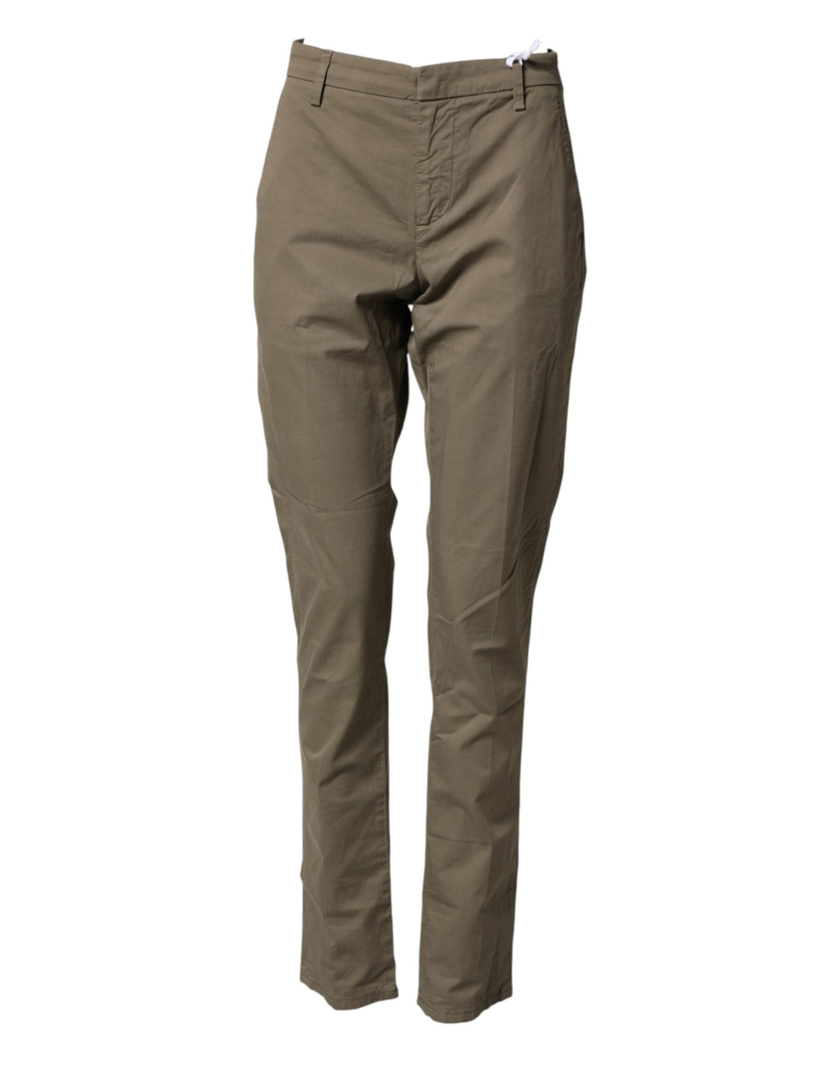 Dondup Beige Cotton Stretch Straight Chino Men Trouser Men's Pants