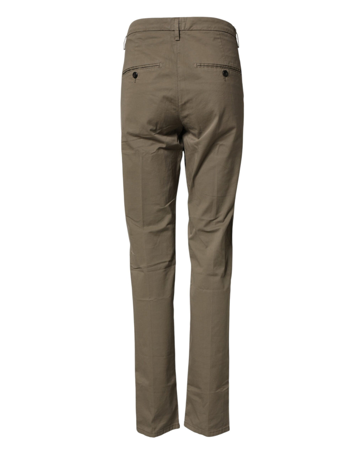 Dondup Beige Cotton Stretch Straight Chino Men Trouser Men's Pants