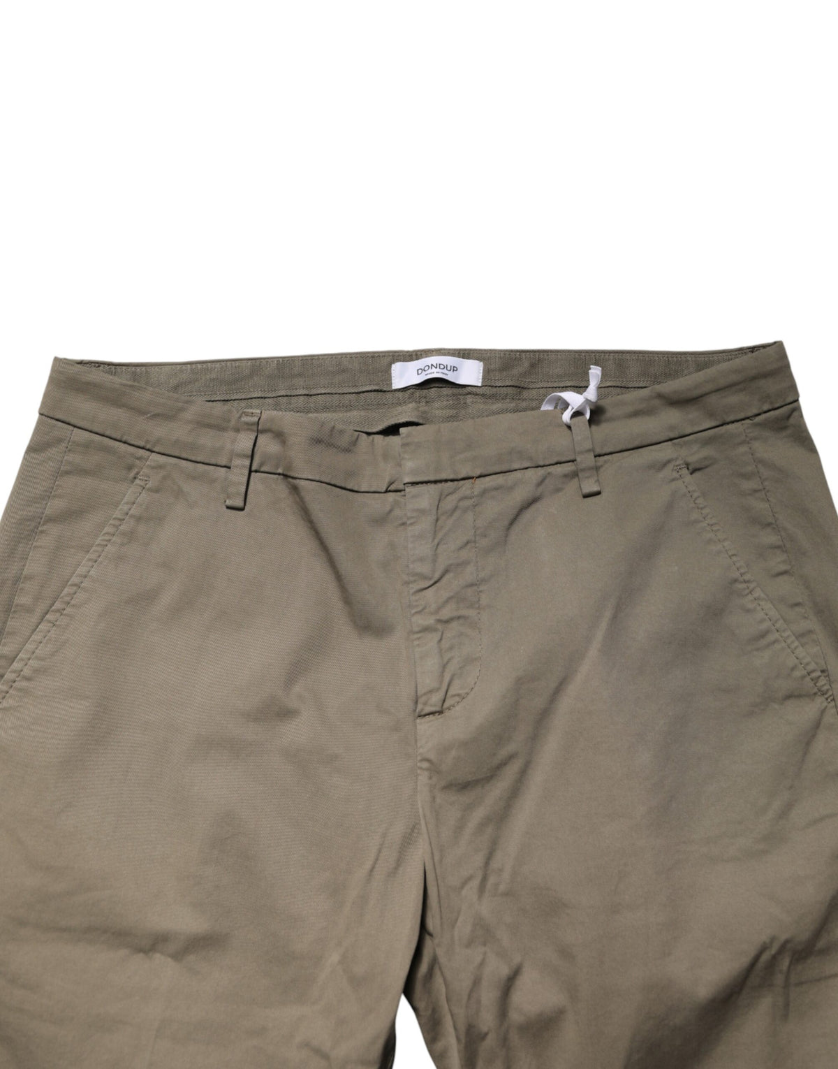 Dondup Beige Cotton Stretch Straight Chino Men Trouser Men's Pants