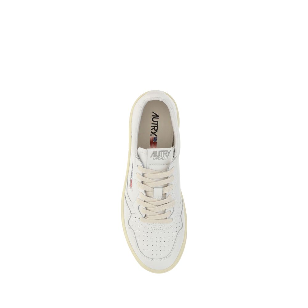 Autry White Calf Leather Bos Taurus Men's Sneakers
