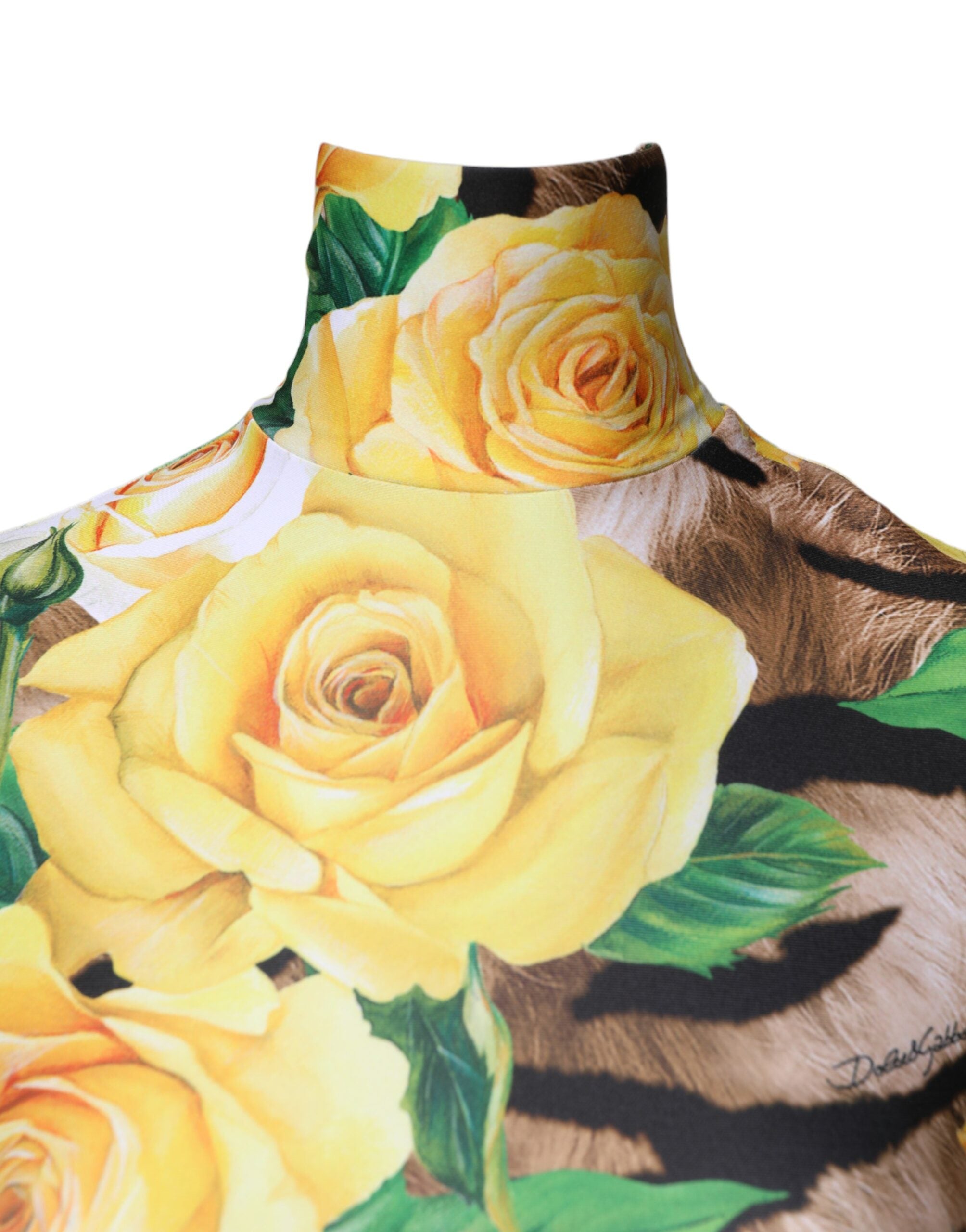 Dolce & Gabbana Multicolor Floral Print Sheath Mini Women's Dress