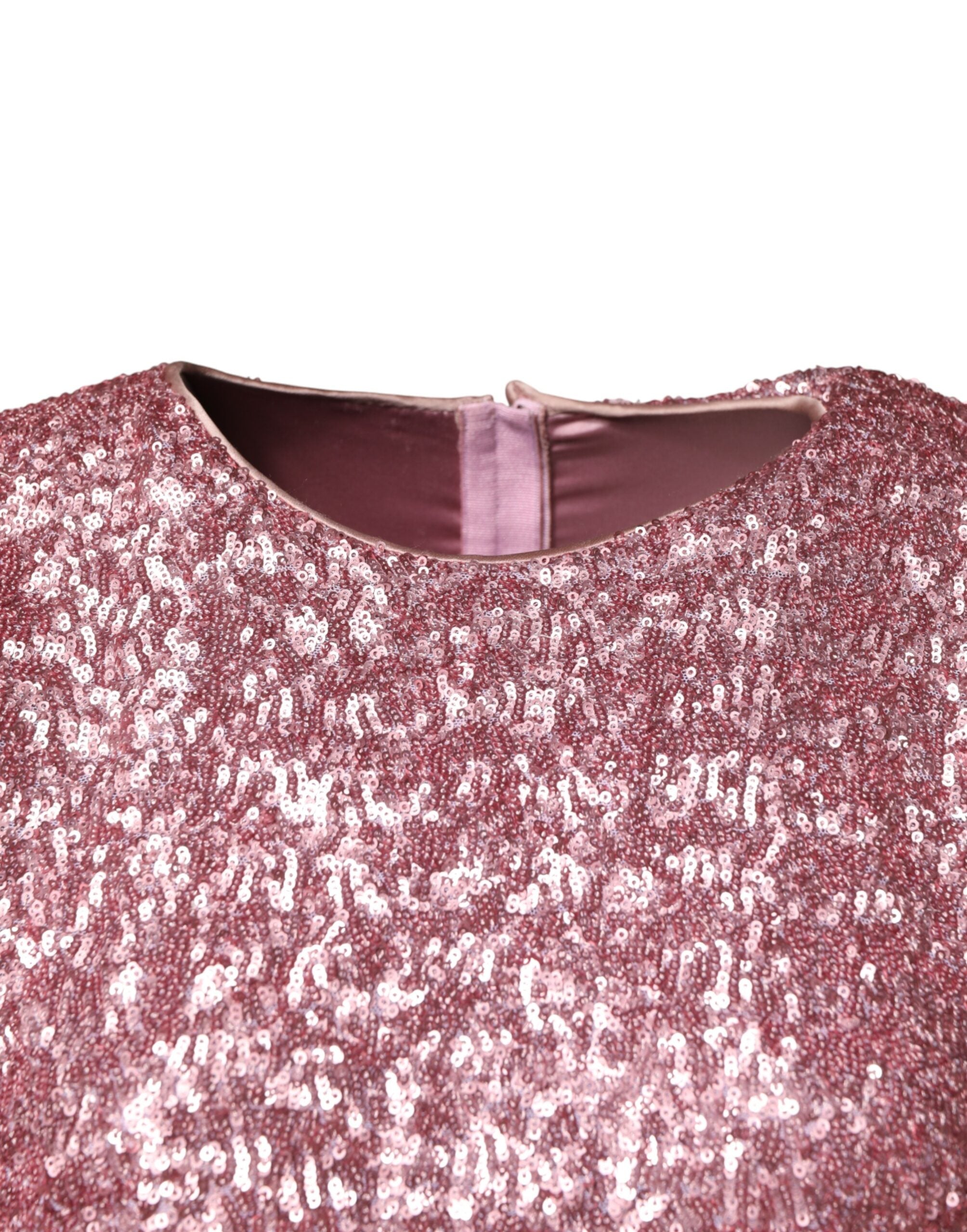 Dolce & Gabbana Pink Sequinned Mermaid Long Gown Women's Dress