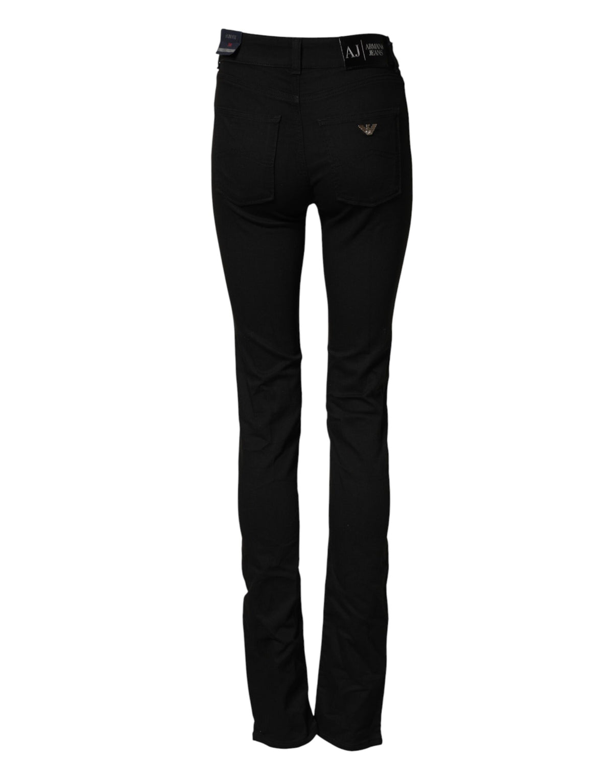 Armani Jeans Black Mid Waist Cotton Stretch Skinny Denim Women's Jeans