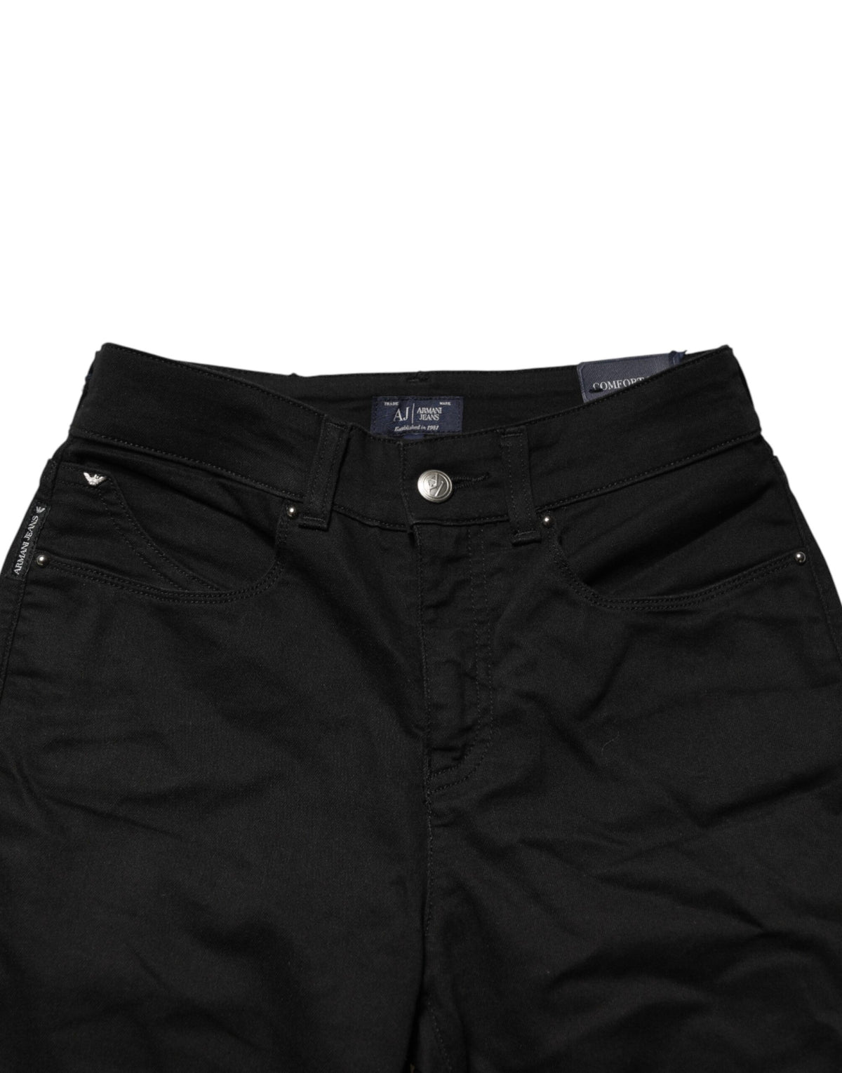 Armani Jeans Black Mid Waist Cotton Stretch Skinny Denim Women's Jeans