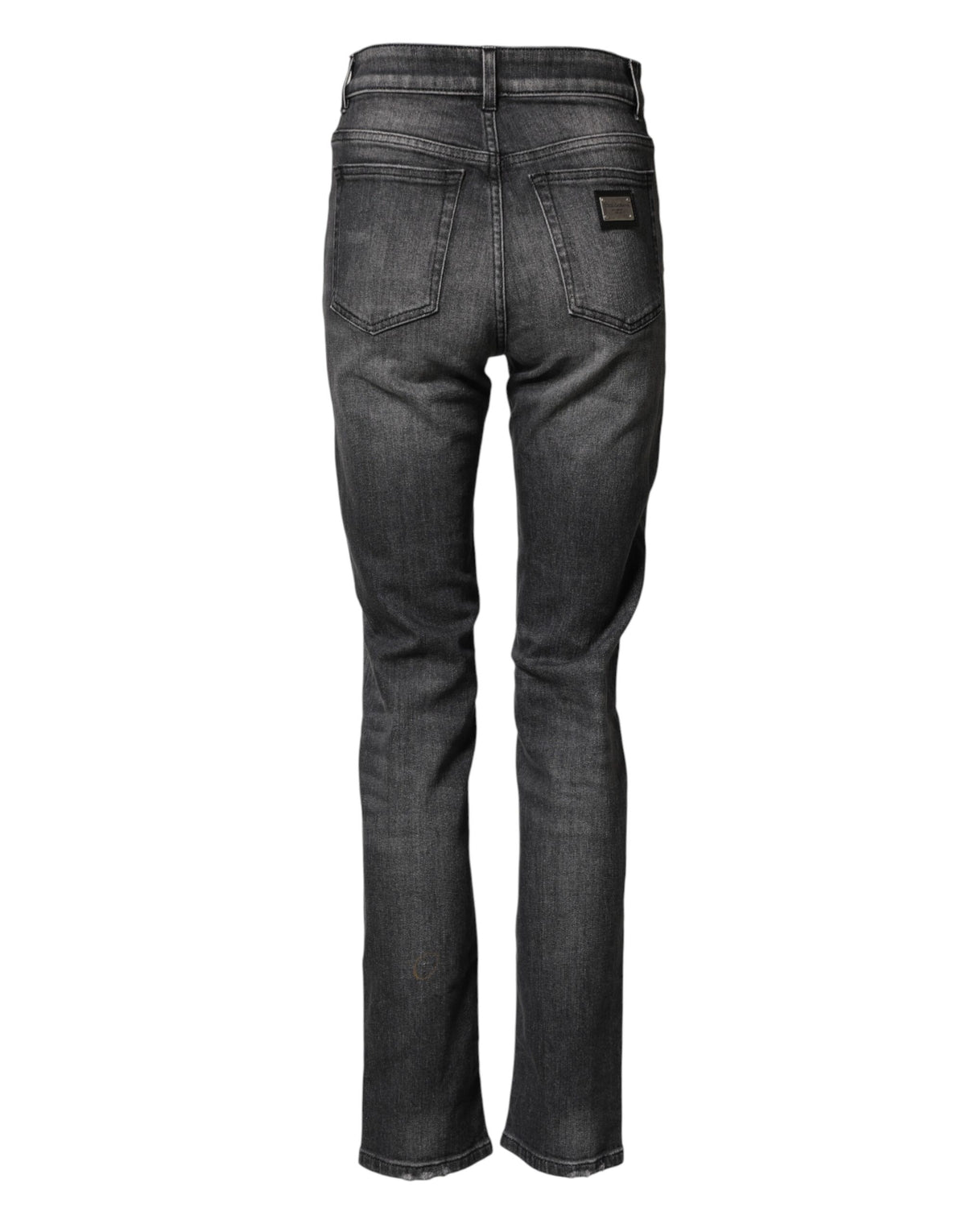 Dolce & Gabbana Gray High Waist Cotton Skinny Denim Women's Jeans (Pre-Owned)