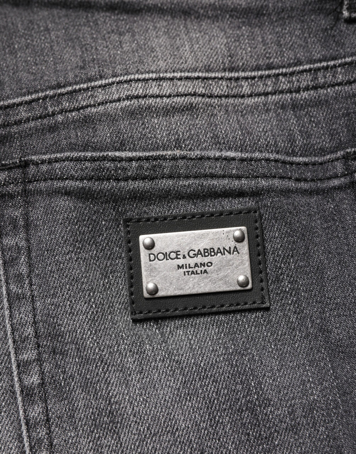 Dolce & Gabbana Gray High Waist Cotton Skinny Denim Women's Jeans (Pre-Owned)