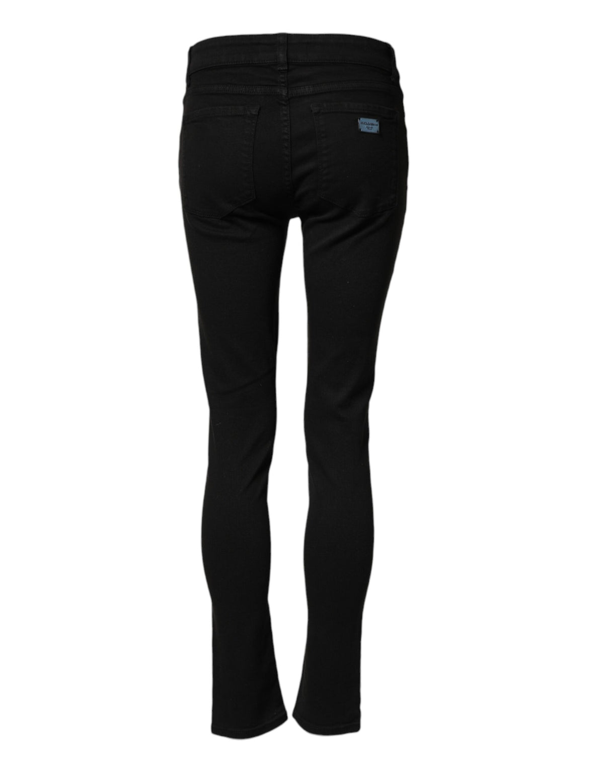 Dolce & Gabbana Black Cotton Skinny Mid Waist Denim Women's Jeans