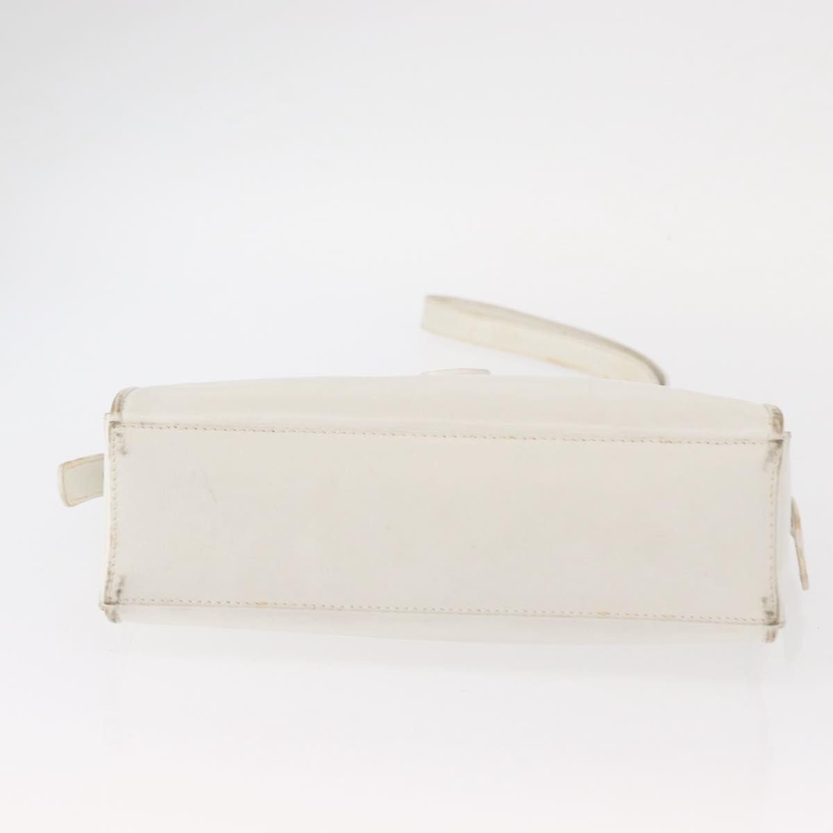 Celine Vintage Leather White Leather Shoulder Bag Bag (Pre-Owned)