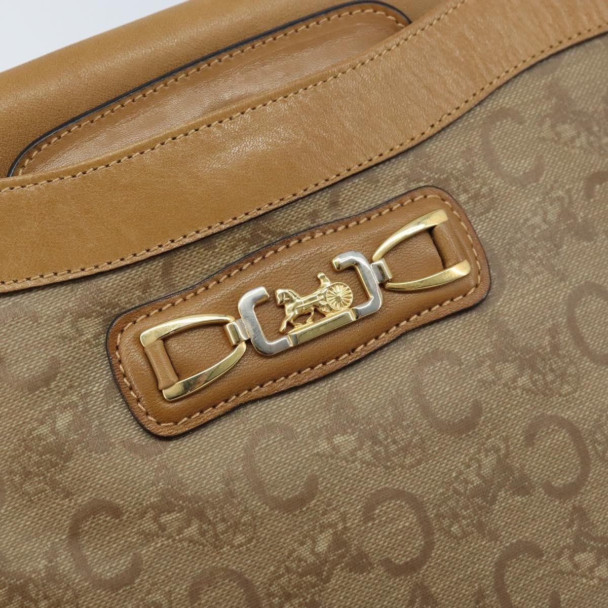 Celine C Sulky Canvas And Leather Beige Canvas Shoulder Bag Bag (Pre-Owned)