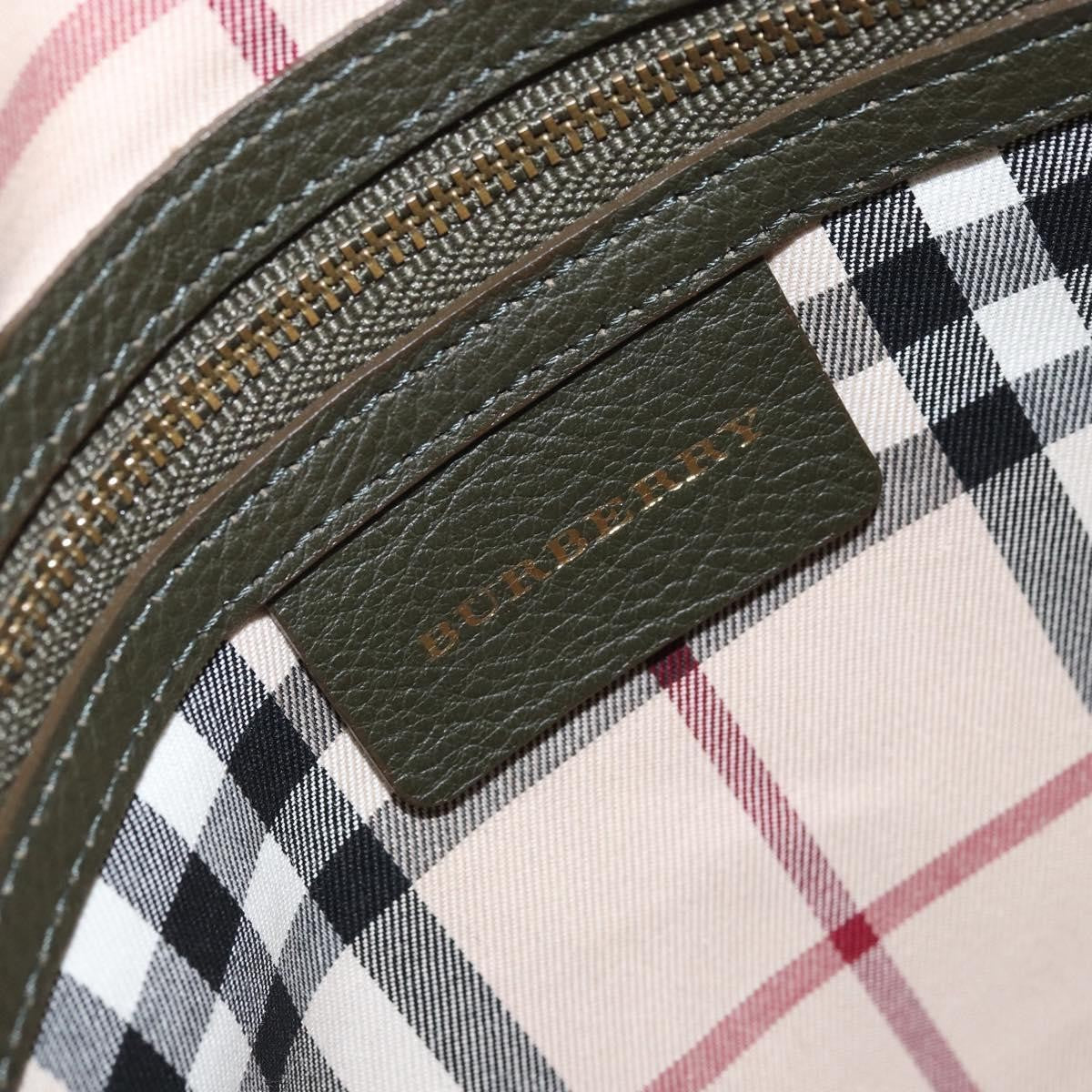 Burberry Vintage Leather Khaki Leather Shoulder Bag Bag (Pre-Owned)