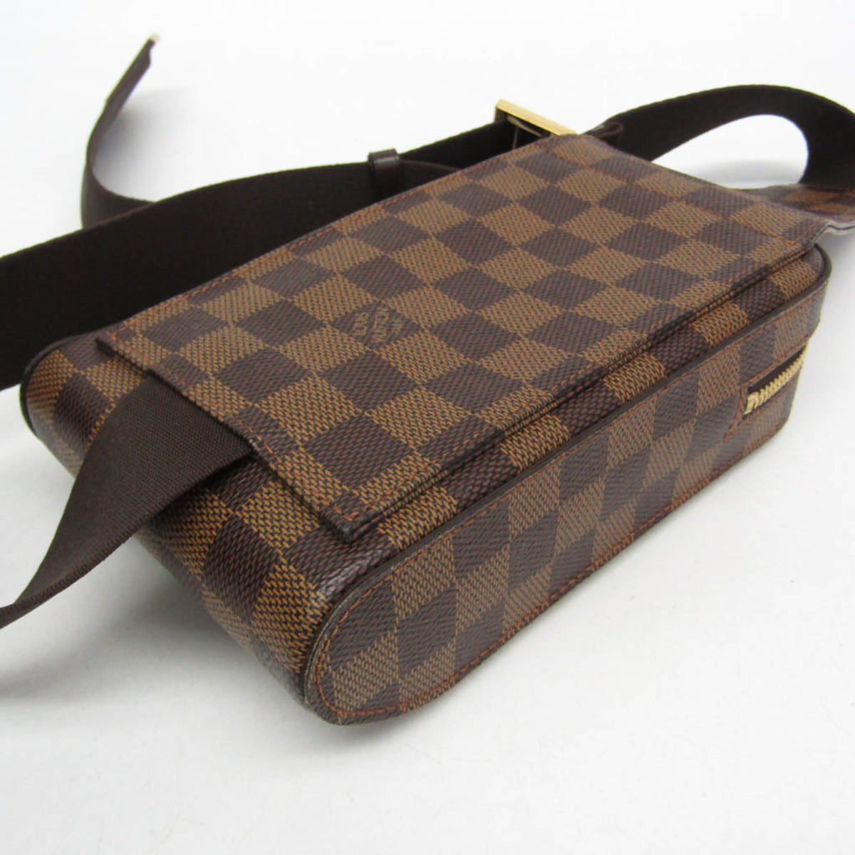 Louis Vuitton Geronimos Waist Damier Brown Canvas Shoulder Bag Bag (Pre-Owned)