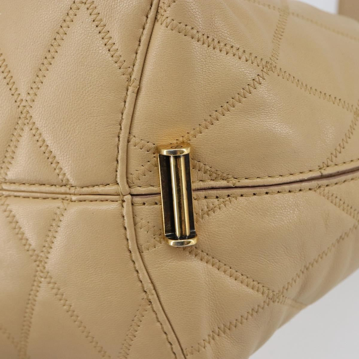 Givenchy Gv Bucket Quilted Leather Beige Leather Shoulder Bag Bag (Pre-Owned)