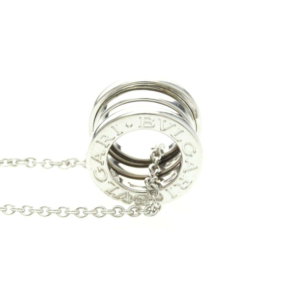 Bvlgari B.Zero1 Pendant 18K White Gold Silver White_Gold Necklace Jewelry (Pre-Owned)