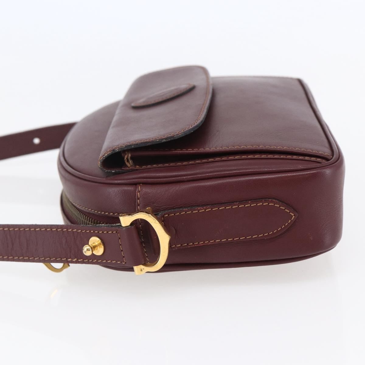 Cartier Must De Cartier Leather Burgundy Leather Bag (Pre-Owned)