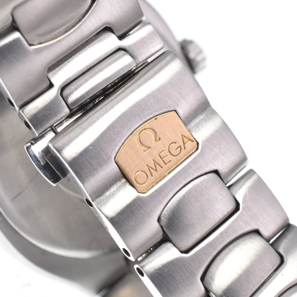 Omega Seamaster Polaris Quartz Stainless Steel With Plated Metal Watch (Pre-Owned)
