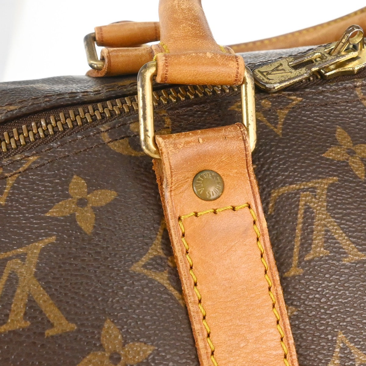 Louis Vuitton Keepall Bandouliere Monogram Canvas Brown Canvas Travel Bag Bag (Pre-Owned)