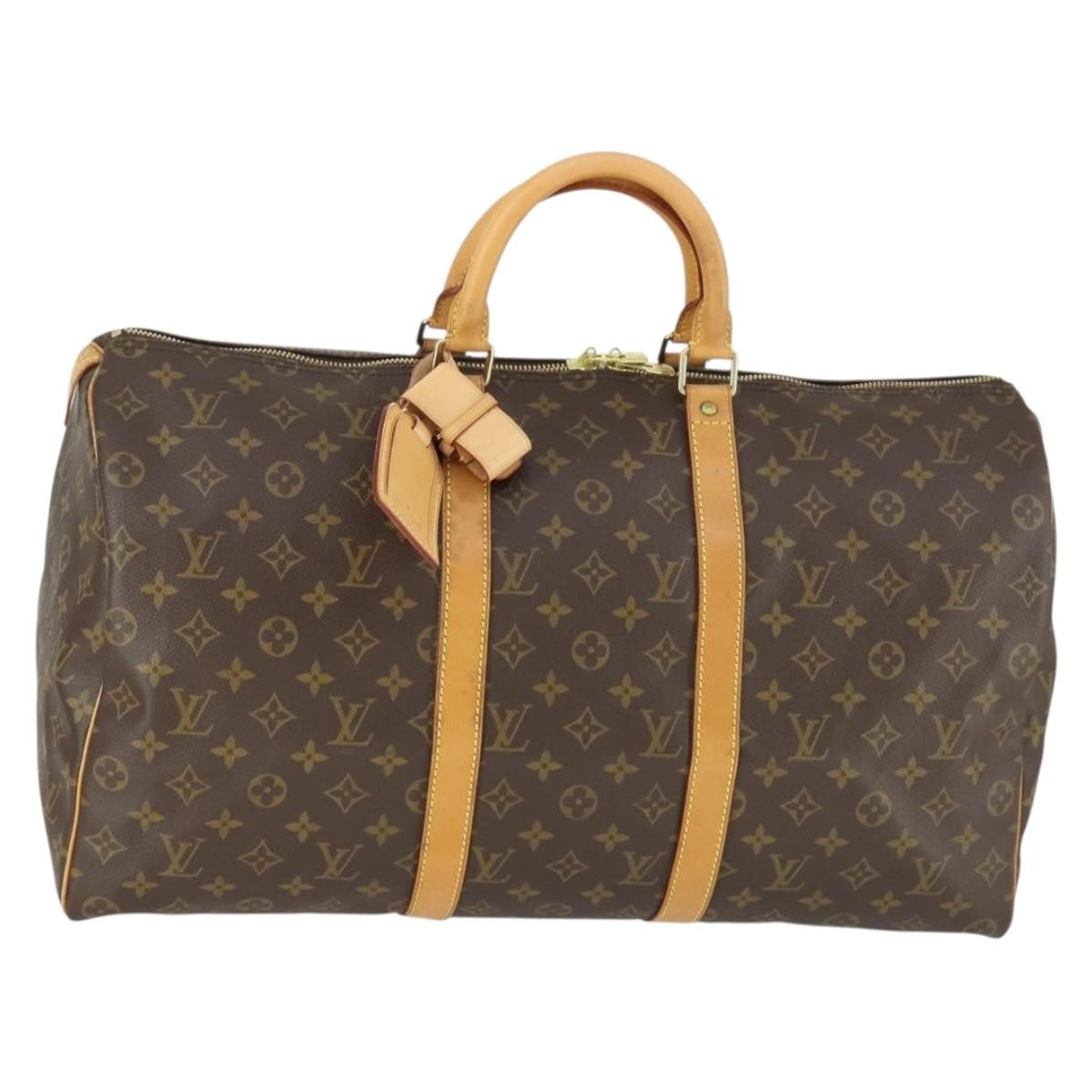 Louis Vuitton Keepall Monogram Canvas Brown Canvas Travel Bag Bag (Pre-Owned)