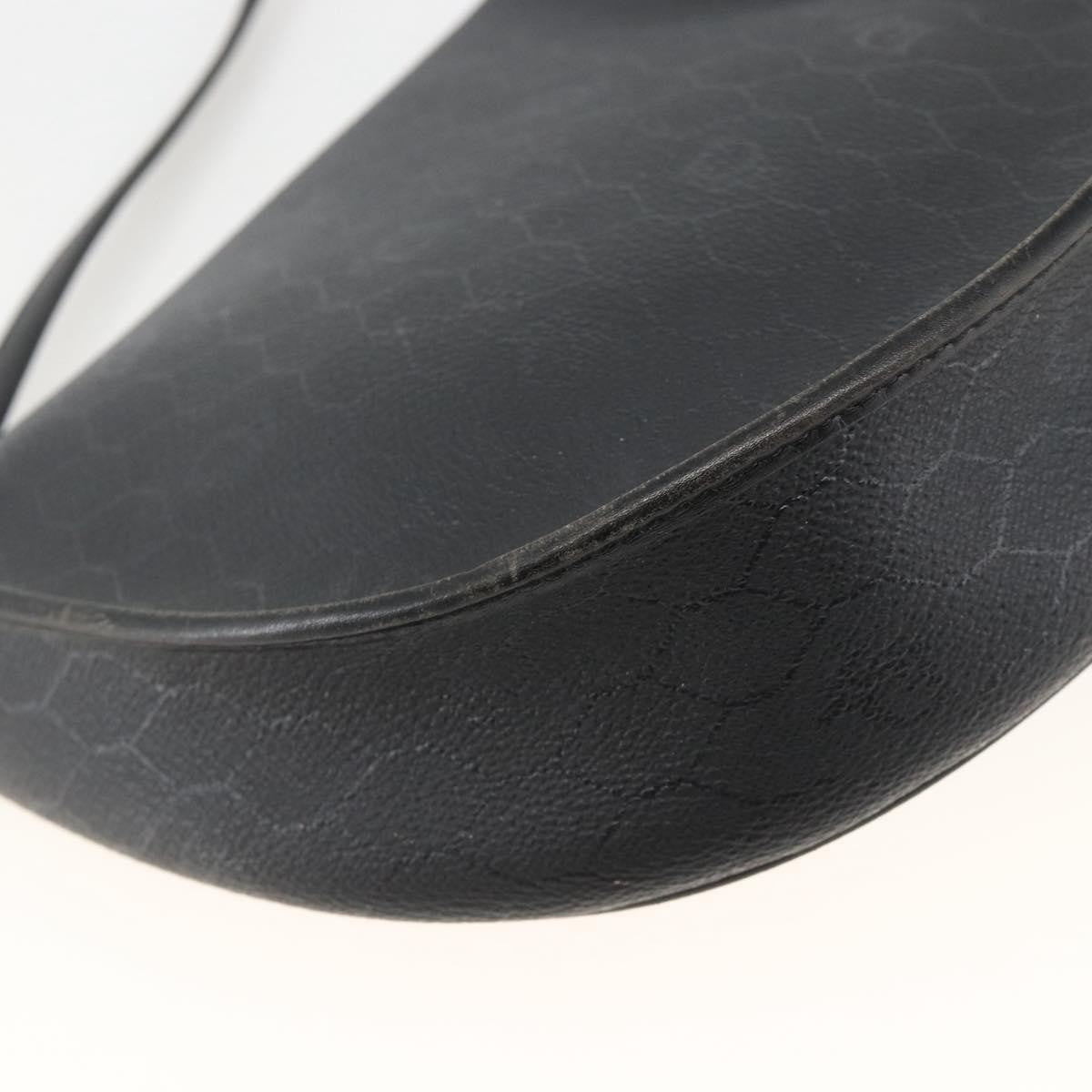 Christian Dior Vintage Honeycomb Flap Coated Canvas Black Canvas Shoulder Bag Bag (Pre-Owned)