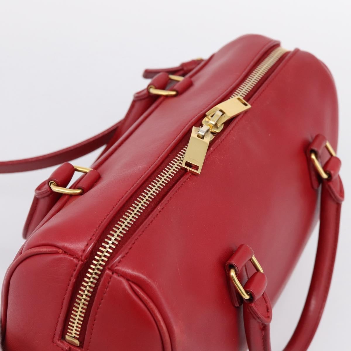 Saint Laurent Classic Baby Duffle Leather Red Leather Handbag (Pre-Owned)