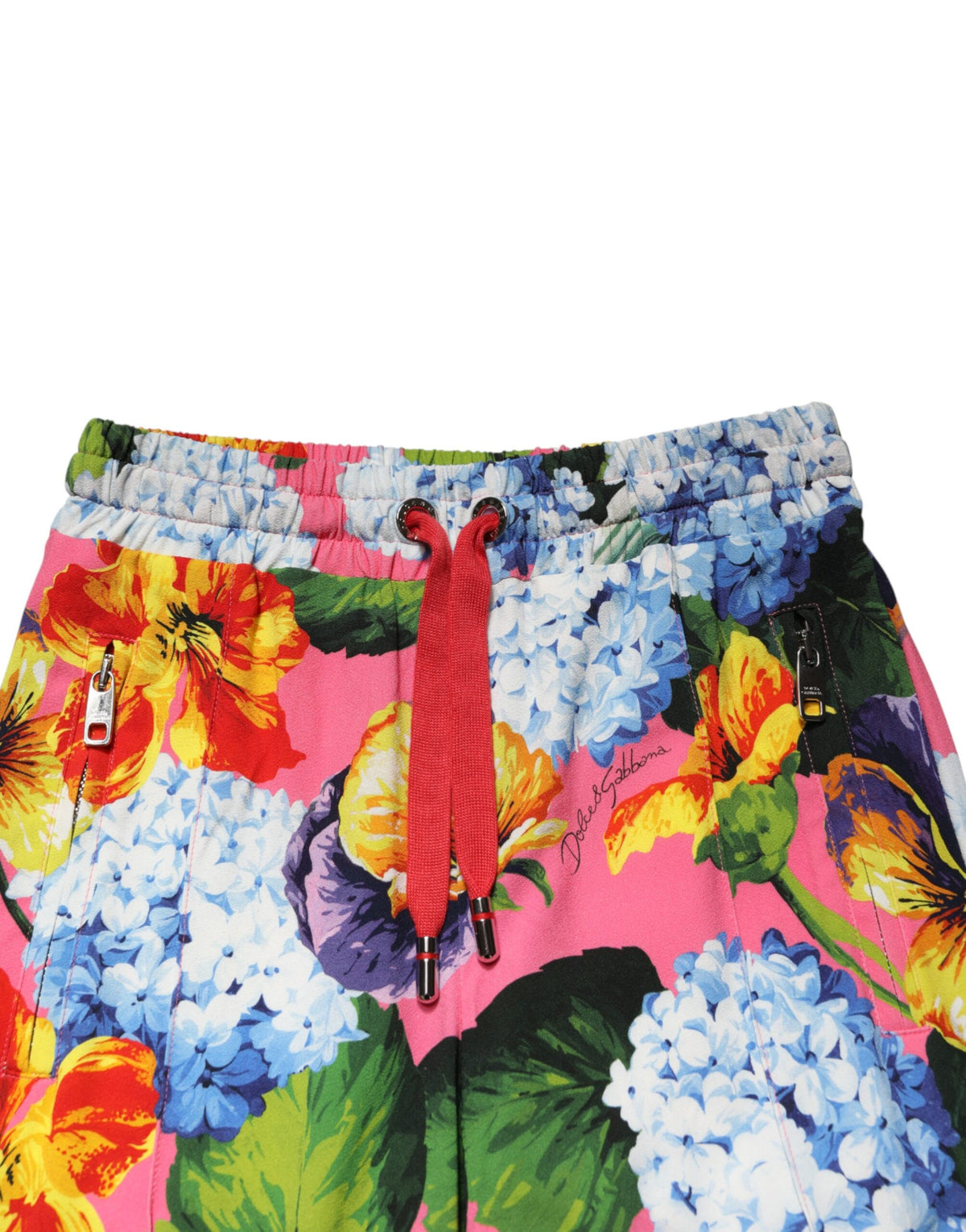 Dolce & Gabbana Multicolor Floral Mid Waist Jogger Women's Pants