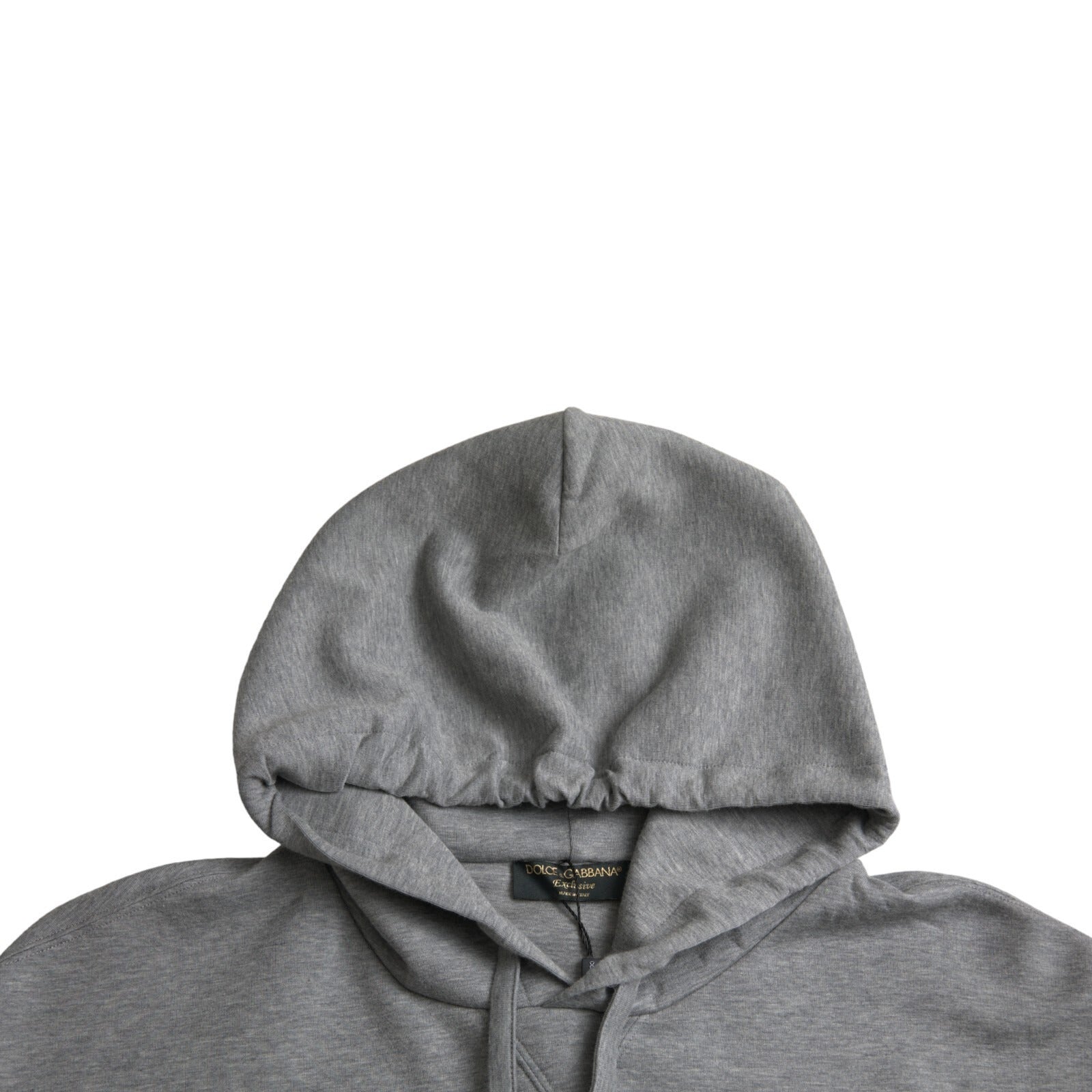 Dolce & Gabbana Gray Logo Cotton Hooded Sweatshirt Men's Sweater (Pre-Owned)