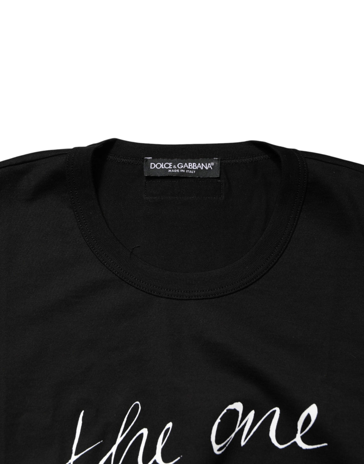 Dolce & Gabbana Black Graphic Crew Neck Short Sleeves Women's T-shirt (Pre-Owned)