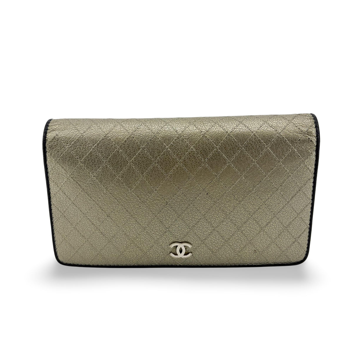 Chanel 19 Flap Quilted Lambskin Gold Calfskin Wallets Accessory (Pre-Owned)