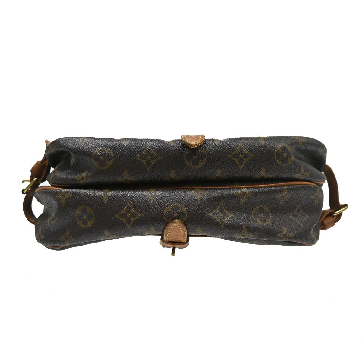 Louis Vuitton Saumur Monogram Canvas Brown Canvas Shoulder Bag Bag (Pre-Owned)