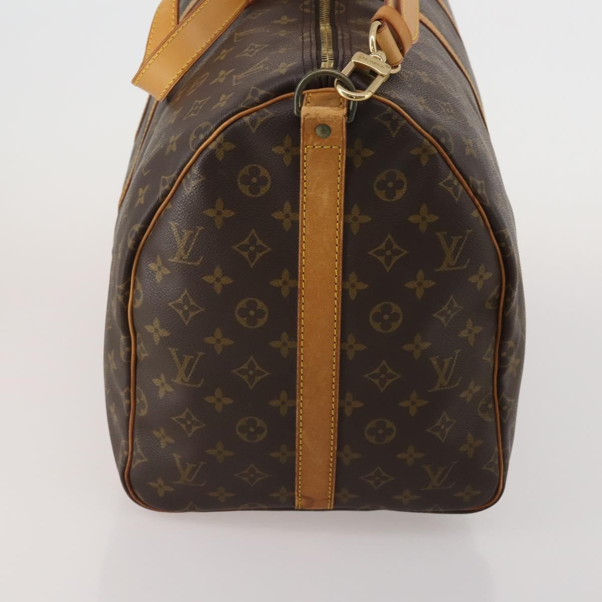 Louis Vuitton Keepall Bandoulière Canvas Brown Canvas Travel Bag Bag (Pre-Owned)