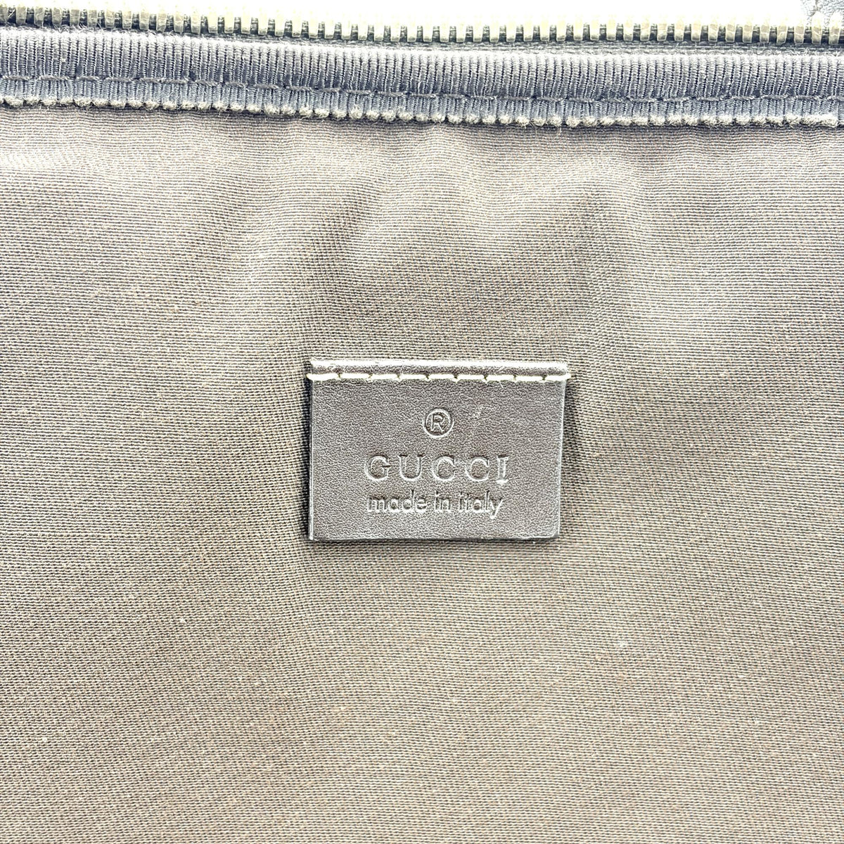 Gucci Laptop Gg Coated Canvas Brown Canvas Handbag (Pre-Owned)